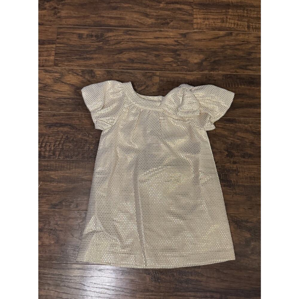 Janie and Jack Gold Party Dress (Toddler/Little Kids/Big Kids) Girl's : 2 Toddler